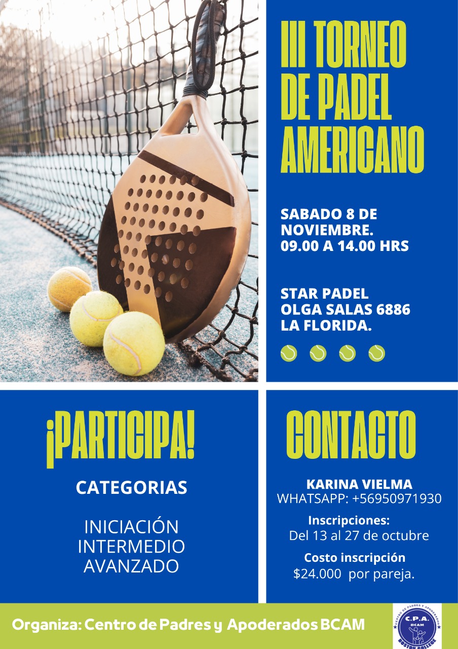 🎾 ¡Estás invitado al III Torneo de Pádel BCAM! 🎾