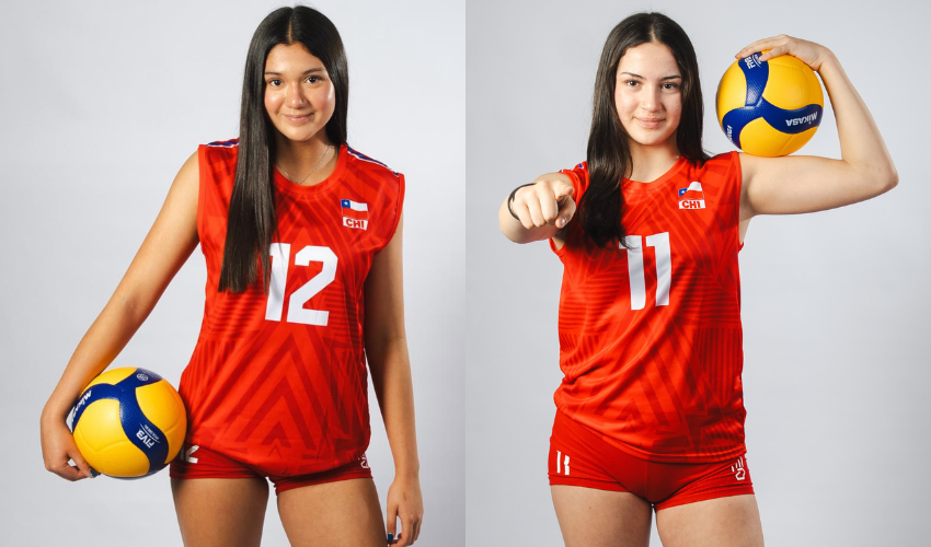 Dos estudiantes de Boston College Alto Macul celebran histórico triunfo de Chile en el Mundial de Vóleibol Sub-17